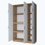 Hanah Home Armario BA104 - 2420 Nogal y Blanco